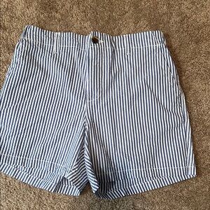 Old Navy Navy and White Striped Shorts
